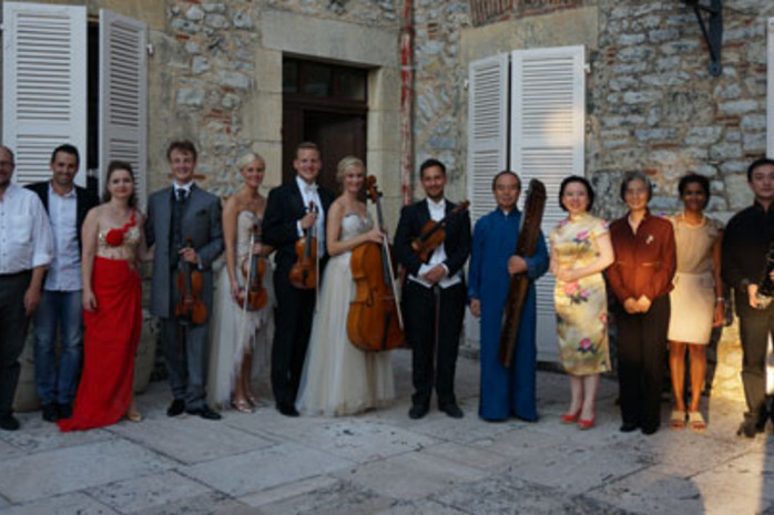 Musikere på Chateau de Cayx