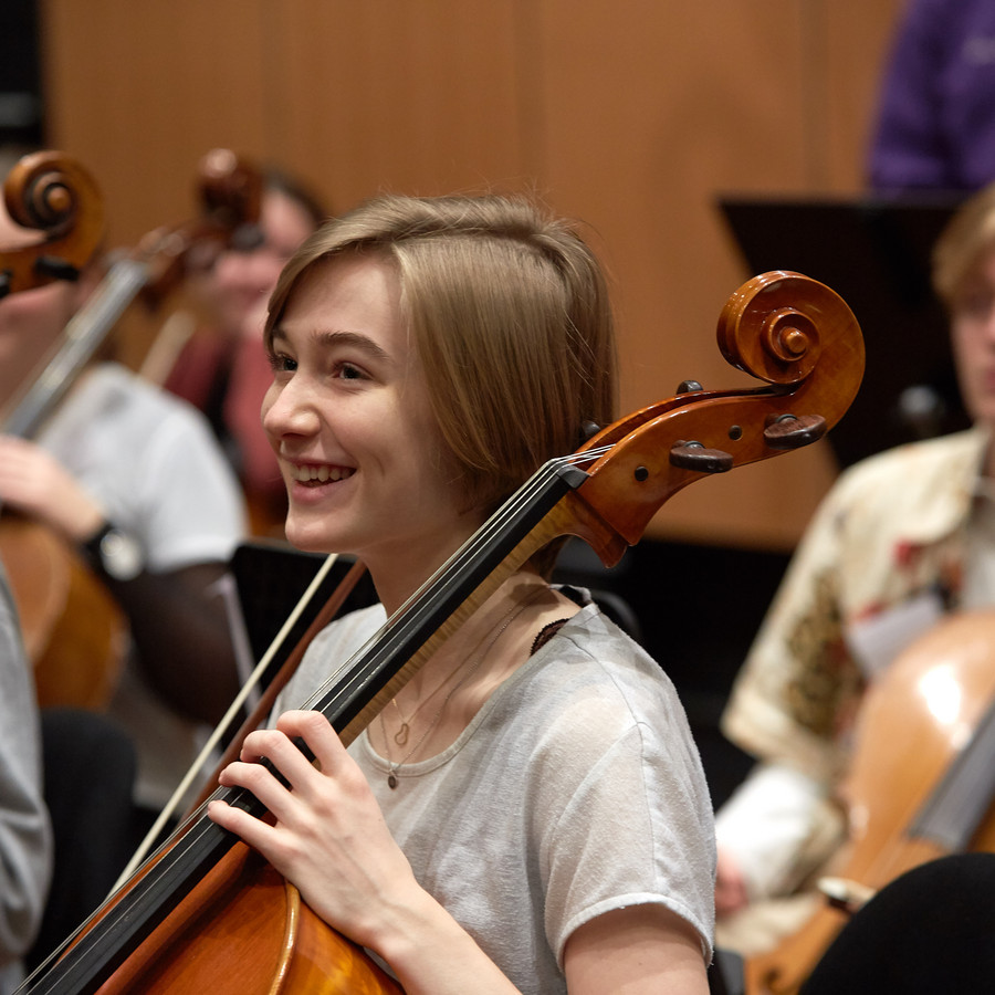 børn cello smil